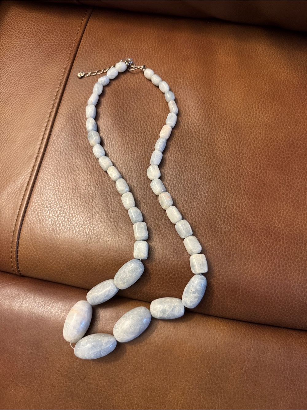 Jay king DTR Mine Finds blue Chalcedony beaded necklace w/925 sterling clasp - Picture 2 of 9